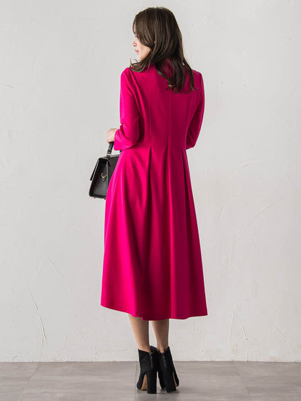 【WEB限定カラーあり/新色追加】ルミナリー圧縮スムースワンピース