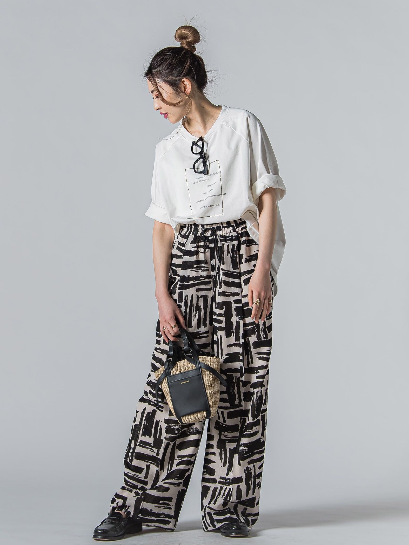 【WEB限定】箔ロゴカットソー≪手洗い可能≫