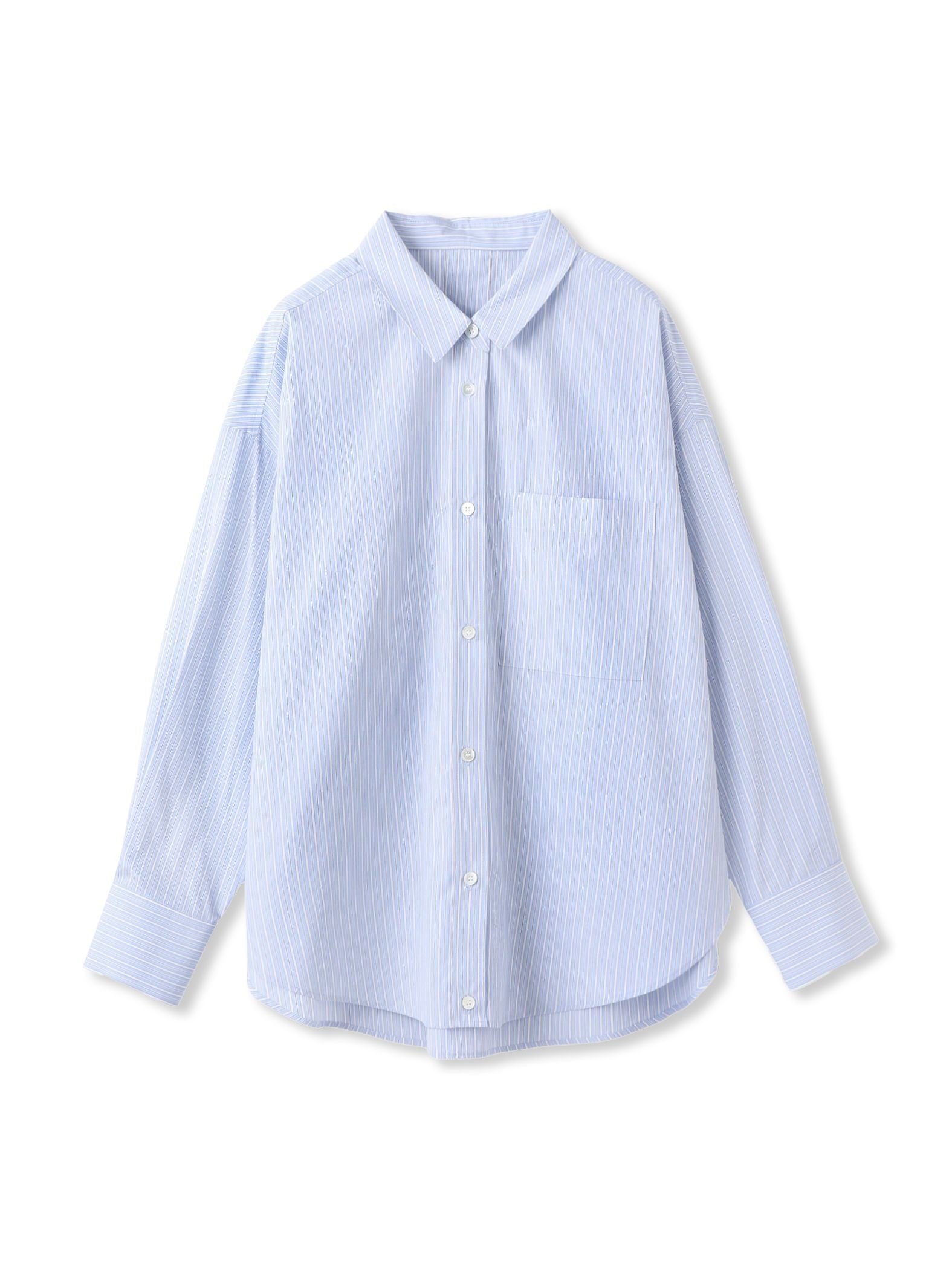 コットンポプリン2WAYストライプシャツ