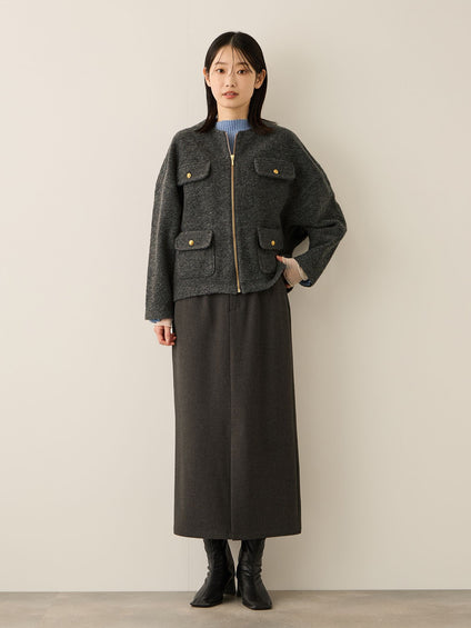 イタリアンエアリー4ポケットZIPブルゾン≪手洗い可能≫