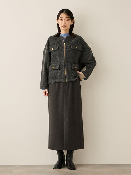 イタリアンエアリー4ポケットZIPブルゾン≪手洗い可能≫