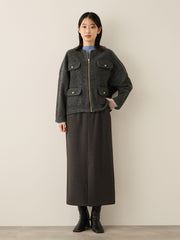 イタリアンエアリー4ポケットZIPブルゾン≪手洗い可能≫