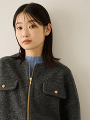 イタリアンエアリー4ポケットZIPブルゾン≪手洗い可能≫