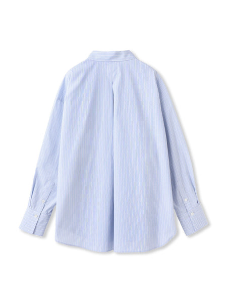 コットンポプリン2WAYストライプシャツ