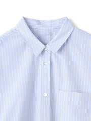 コットンポプリン2WAYストライプシャツ