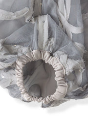 スパンコールテープチュールブラウス