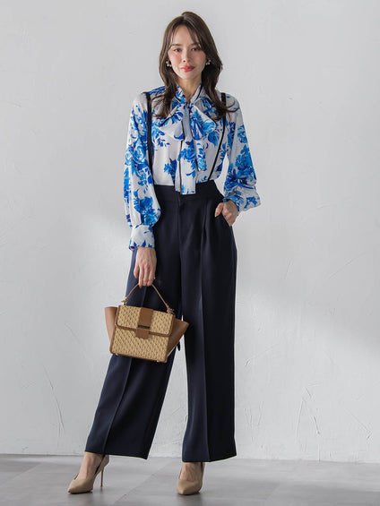 ビッグフラワーブーケブラウス