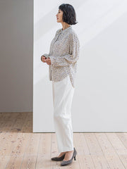 くずしドットブラウス