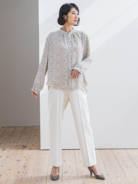 くずしドットブラウス