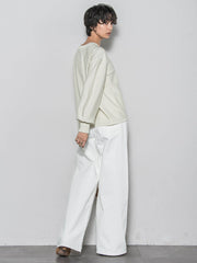 ミニスパンコールクルーネックニット≪手洗い可能≫