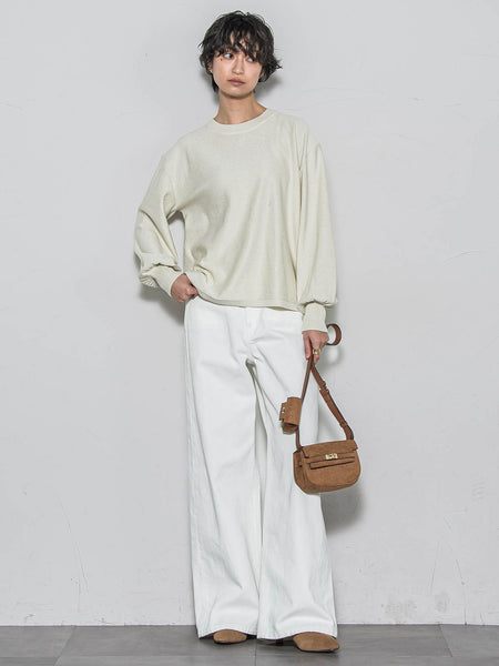 ミニスパンコールクルーネックニット≪手洗い可能≫