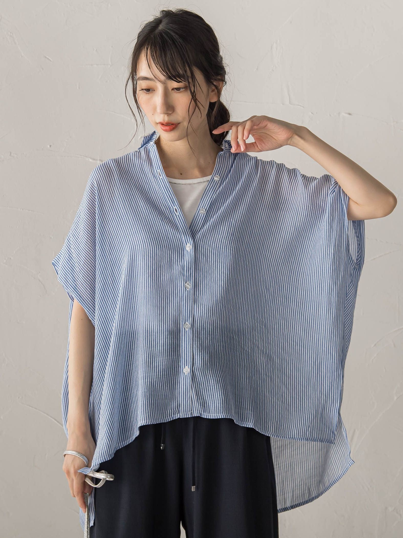 【WEB限定カラーあり】ドルマンブラウス+タンクSET