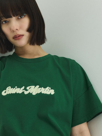 さがら刺繍ロゴTシャツ≪洗濯機で洗える≫