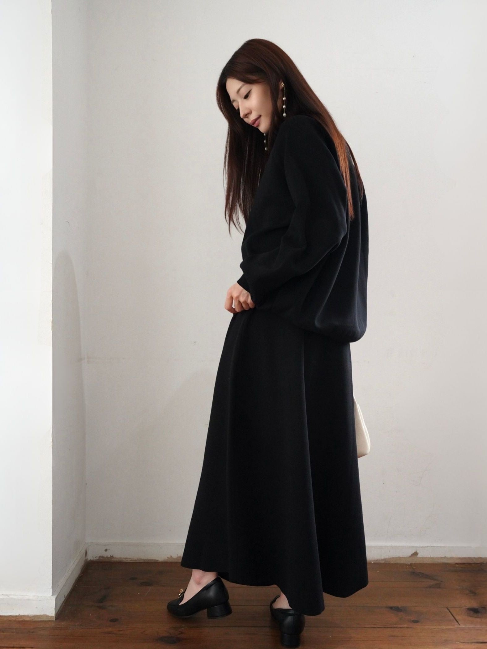 ［SET］Crew Neck×A-Line Knit Setup≪手洗い可能≫