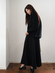 ［SET］Crew Neck×A-Line Knit Setup≪手洗い可能≫