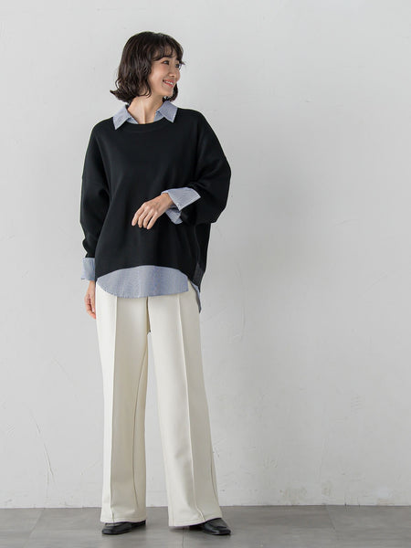 【WEB限定/新色追加】”まるで毛布”とろける裏起毛ワイドパンツ