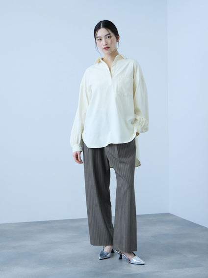 サイドポケットワイドタックパンツ