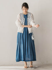 フラワー刺繍レースブルゾン