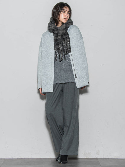 モスダンボール×中綿キルティングノーカラーコート≪手洗い可能≫