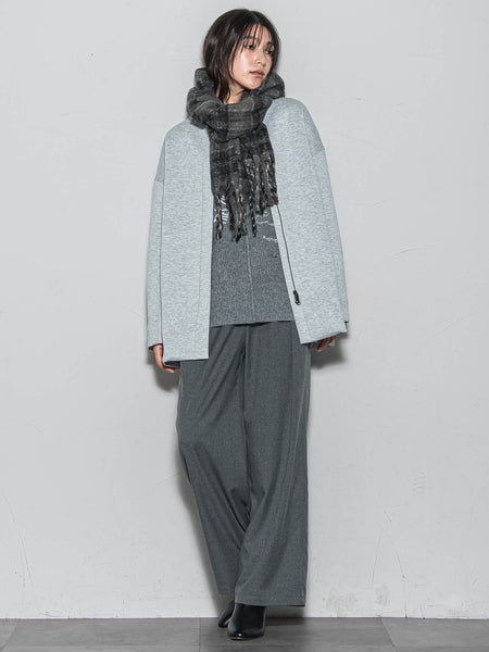 モスダンボール×中綿キルティングノーカラーコート≪手洗い可能≫