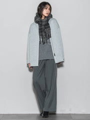 モスダンボール×中綿キルティングノーカラーコート≪手洗い可能≫