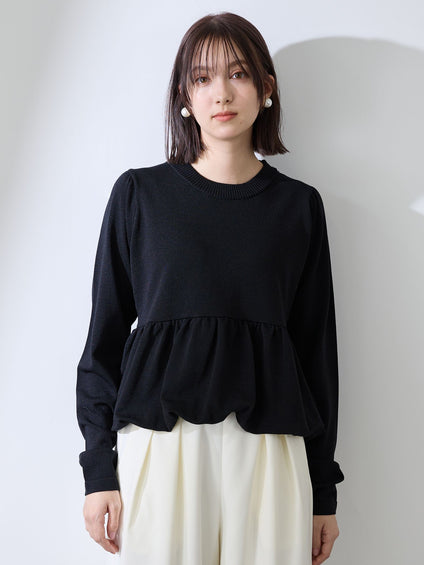 バルーンヘムニットプルオーバー≪手洗い可能≫