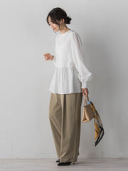 2WAYシアーペプラムシャツ