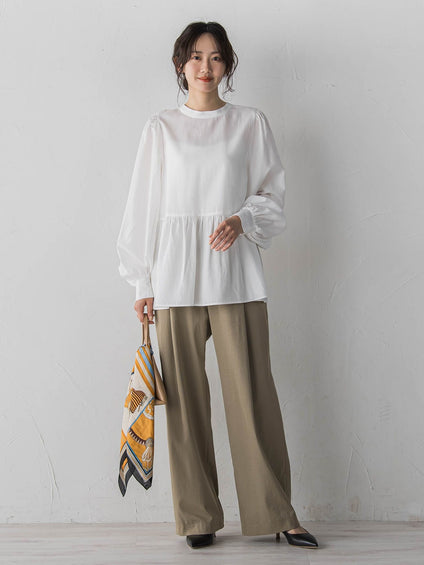 2WAYシアーペプラムシャツ