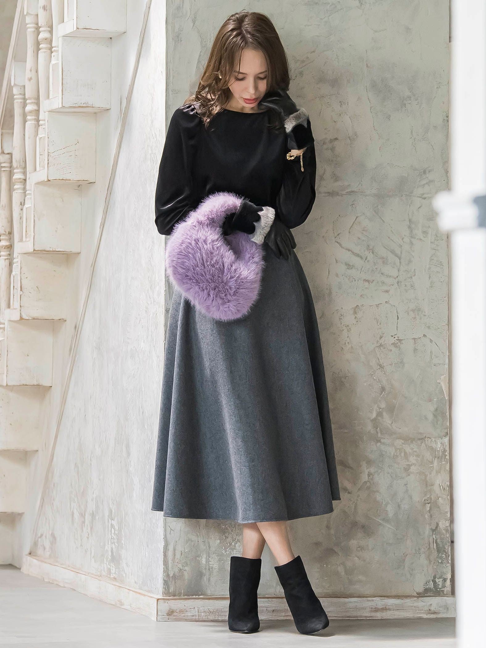 メルトンサーキュラースカート