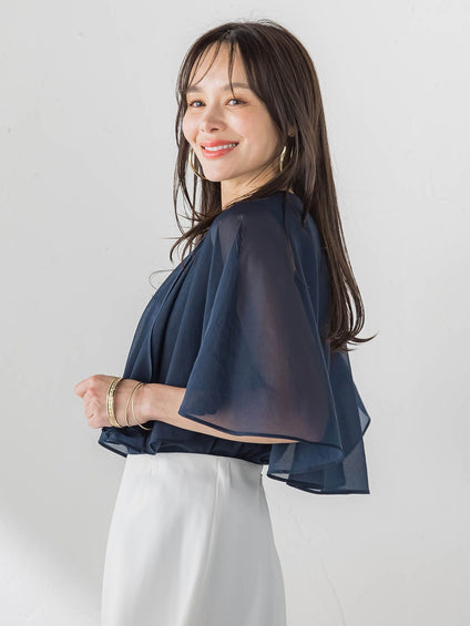 トリコットシフォンカットソー