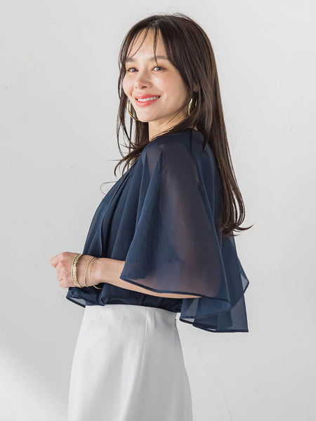 トリコットシフォンカットソー