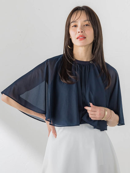 トリコットシフォンカットソー