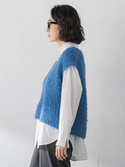 ネックフリルブラウス