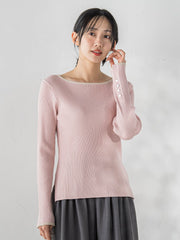 配色RIBニット≪手洗い可能≫