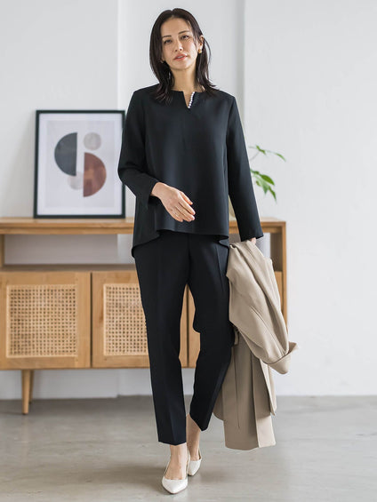 【WEB限定 13号】トリクシオンテーパードパンツ≪セットアップ対応/手洗い可能≫