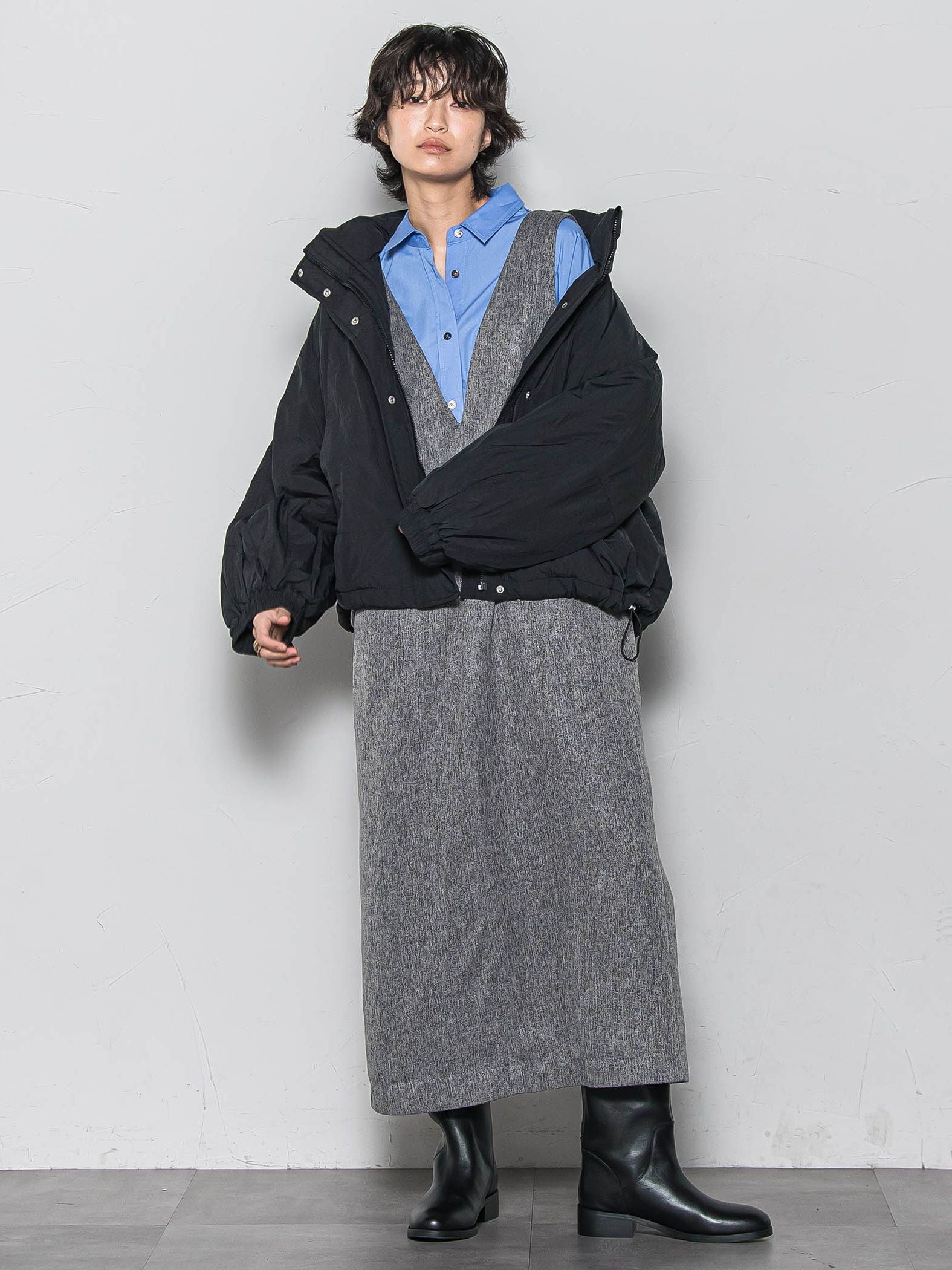 【WEB限定】中綿ボリュームショートブルゾン≪手洗い可能≫