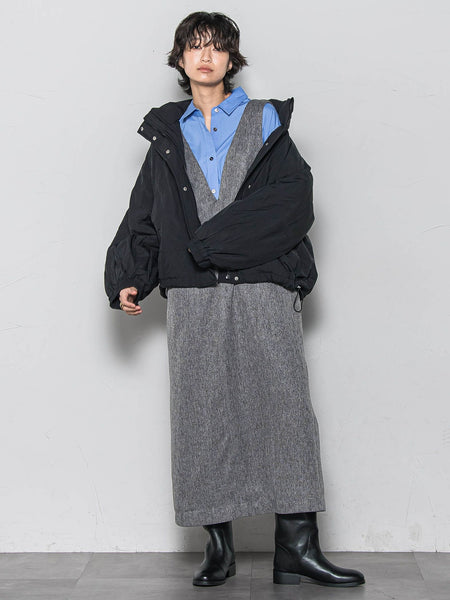 【WEB限定】中綿ボリュームショートブルゾン≪手洗い可能≫