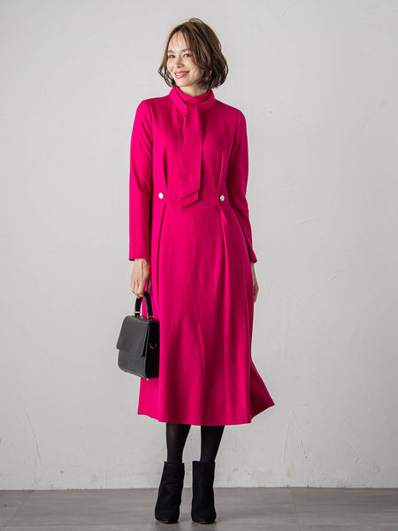 【WEB限定カラーあり/新色追加】ルミナリー圧縮スムースワンピース