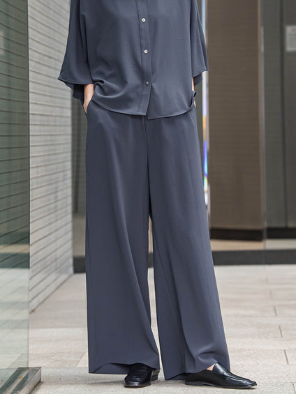 【大きいサイズ】キレリワイドパンツ≪洗濯機で洗える≫