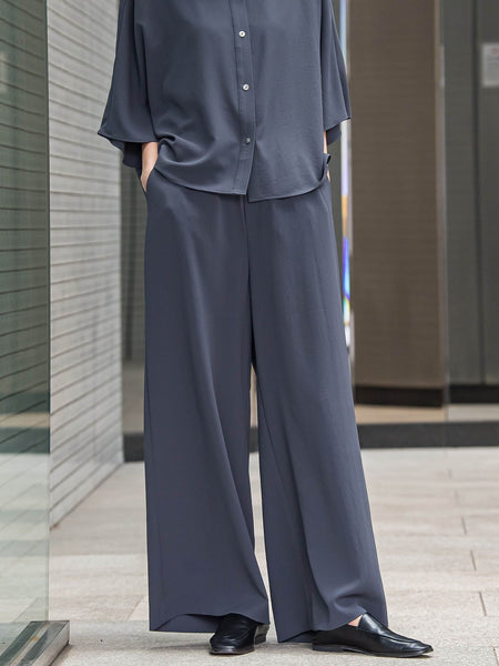 【大きいサイズ】キレリワイドパンツ≪洗濯機で洗える≫
