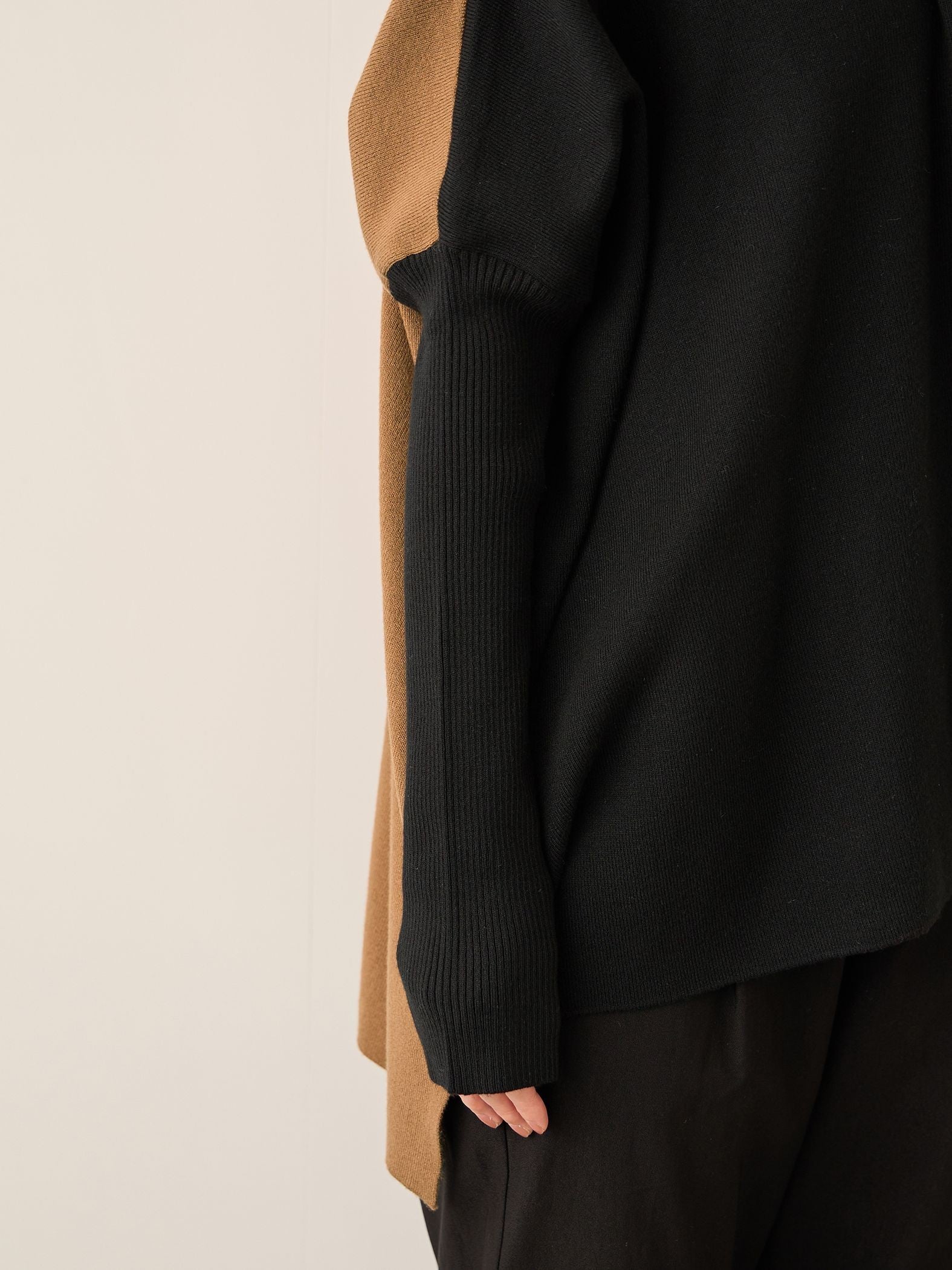 バイカラードルマンニットプルオーバー≪手洗い可能≫