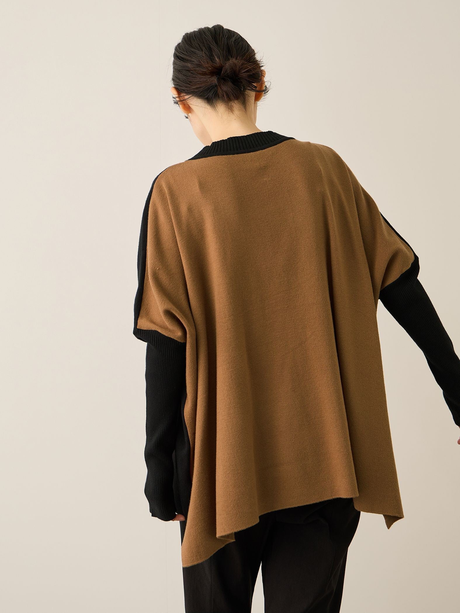 バイカラードルマンニットプルオーバー≪手洗い可能≫