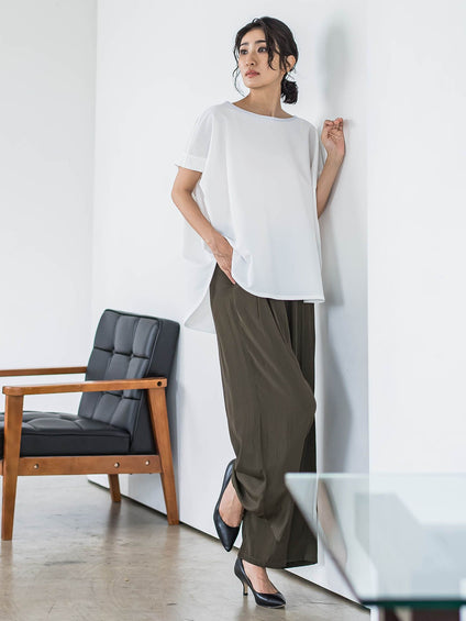 【WEB限定】ゆったりシルエットカットソー≪洗濯機で洗える≫