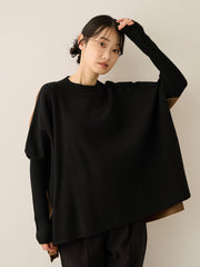 バイカラードルマンニットプルオーバー≪手洗い可能≫