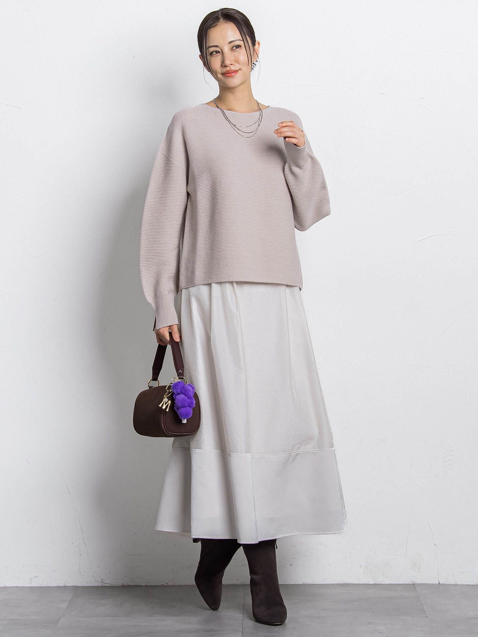 素材切り替えオーガンジースカート