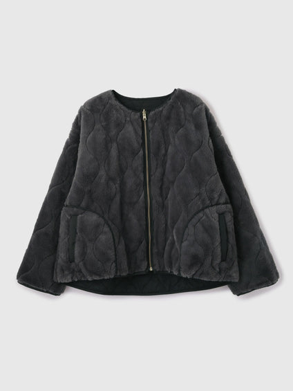 ひょうたんキルトリバーシブルZIPジャケット