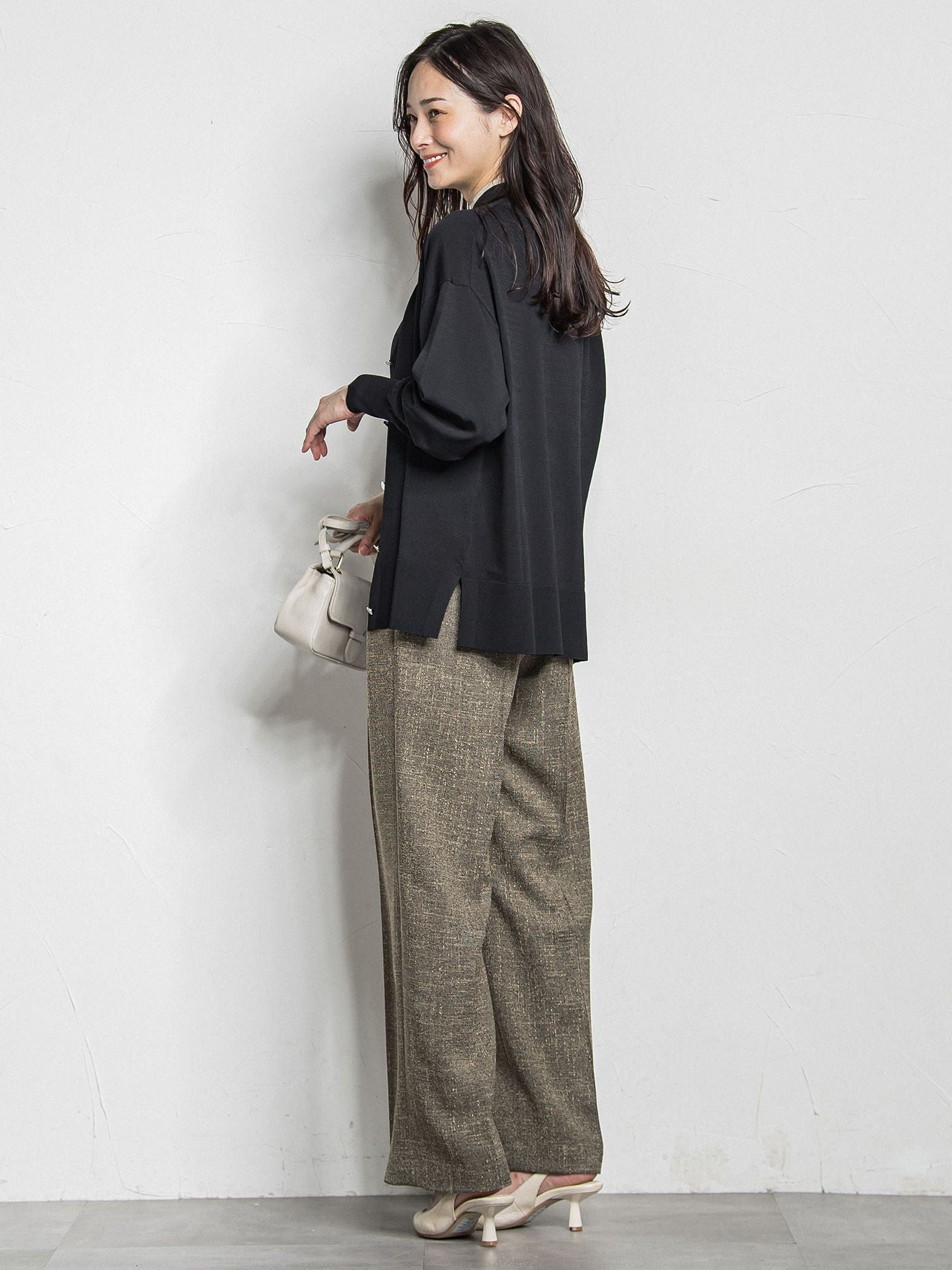 Vネックニットカーディガン≪手洗い可能≫