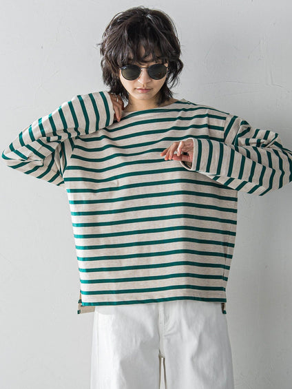 【WEB限定】ゆるボーダーロングTシャツ