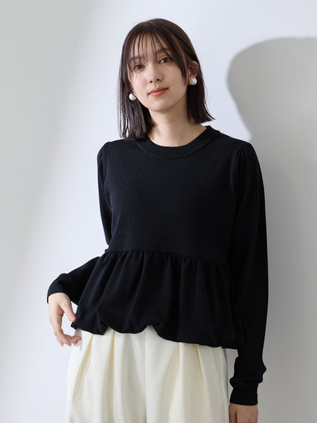 バルーンヘムニットプルオーバー≪手洗い可能≫