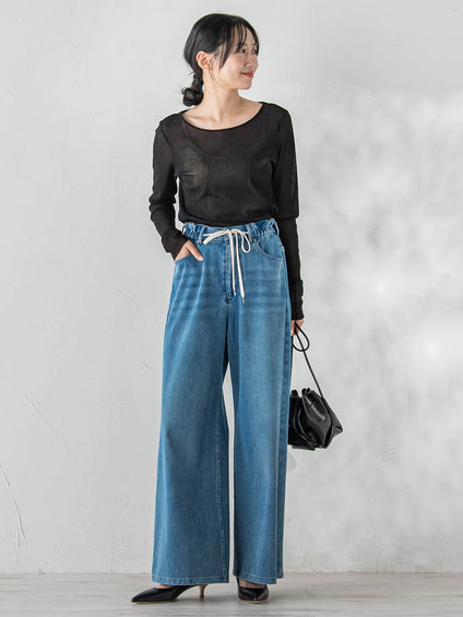 コットンサラチュールカットソー